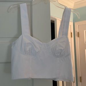 Princess Polly White Crop Top (US 4)